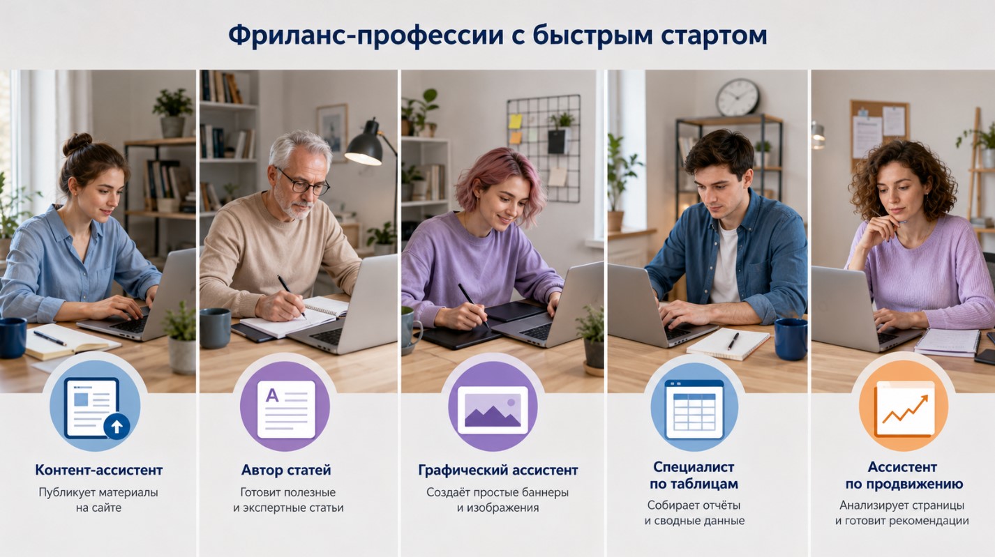 Фриланс-профессии с быстрым стартом для начинающих