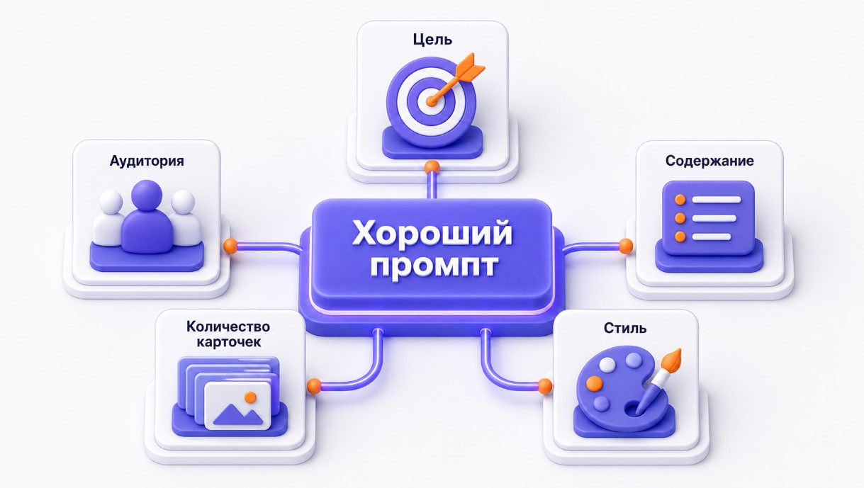 Формула хорошего промпта для презентации в Gamma