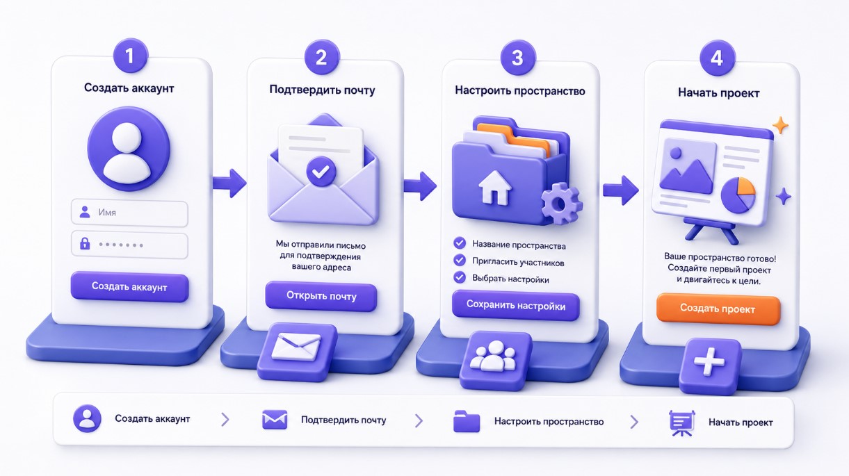Регистрация в Gamma и начало первого проекта