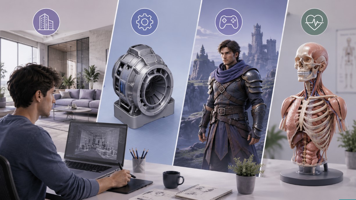 Применение 3D-моделирования в архитектуре, производстве, играх и медицине