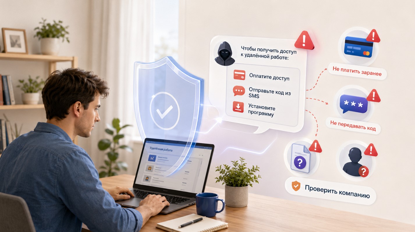 Признаки мошенничества при поиске удалённой работы через интернет