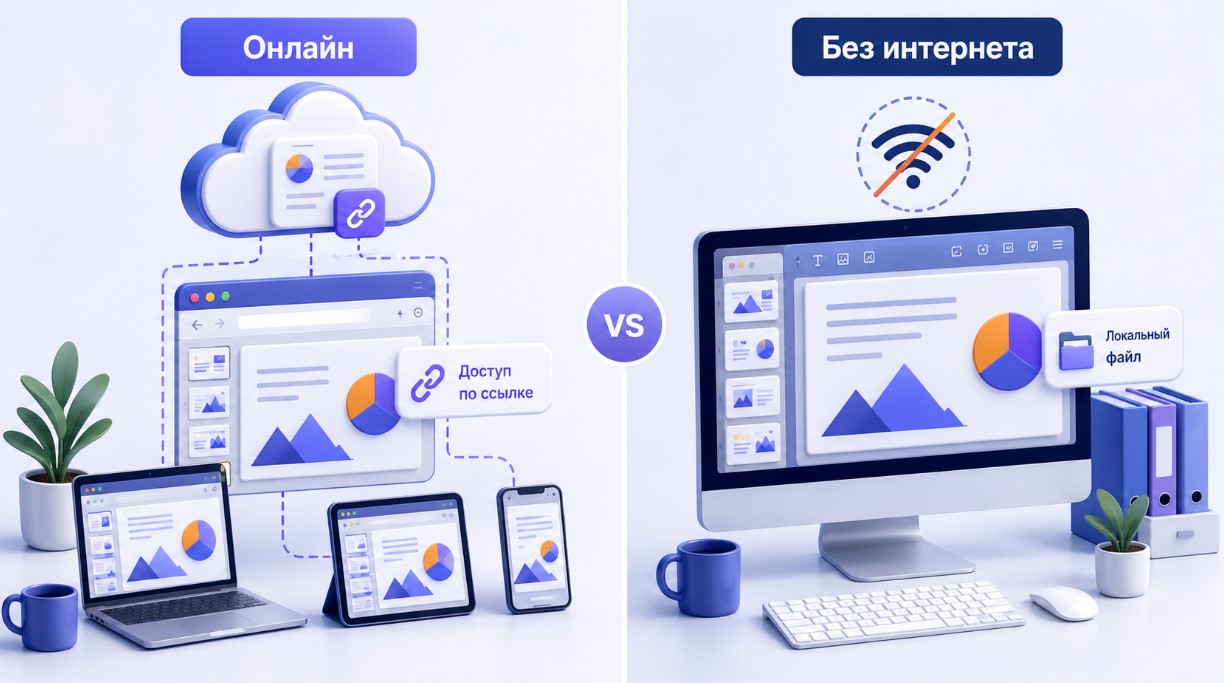 Сравнение онлайн-сервисов и программ для презентаций без подключения к интернету