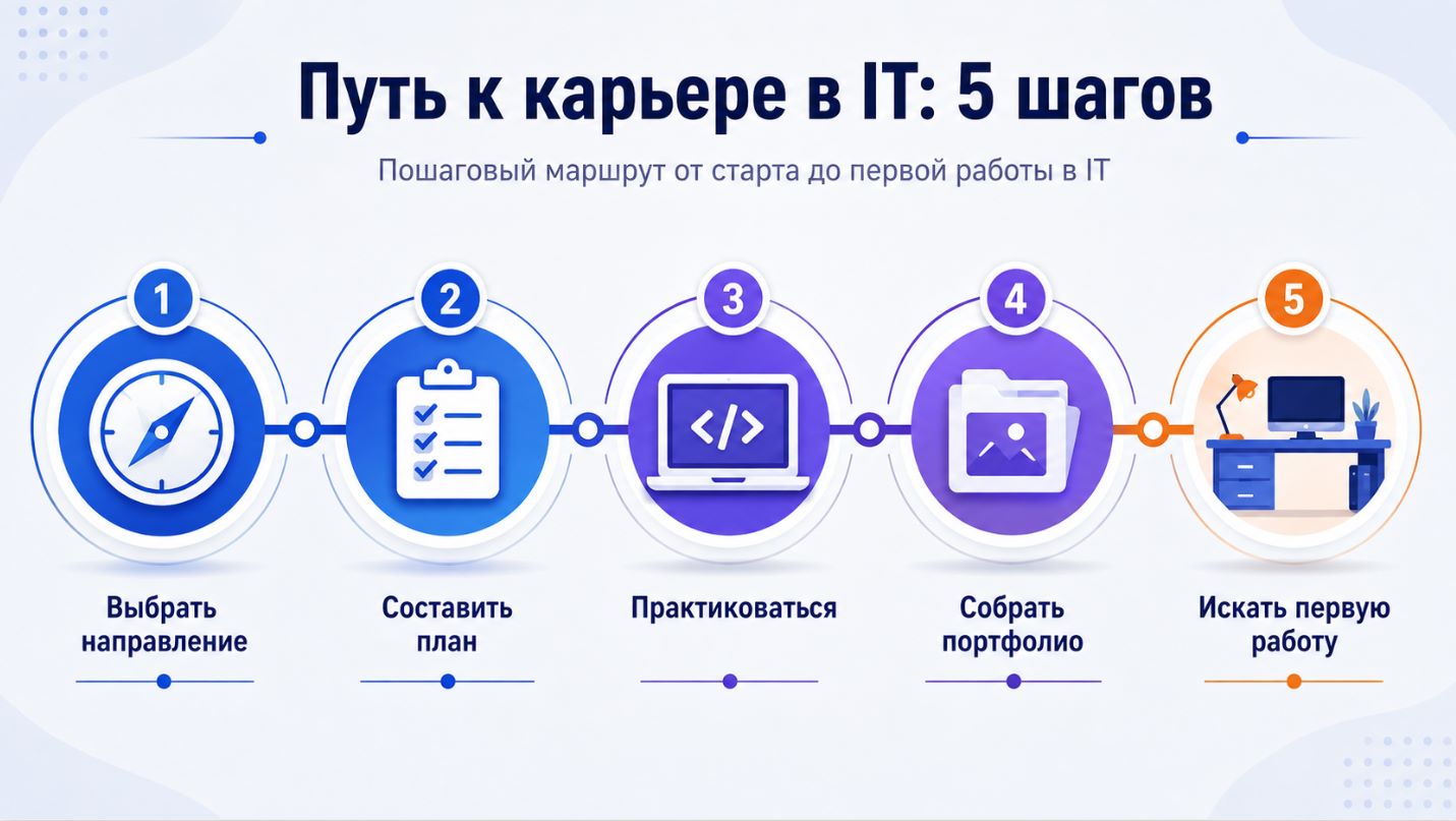 Пошаговый маршрут начала карьеры в IT
