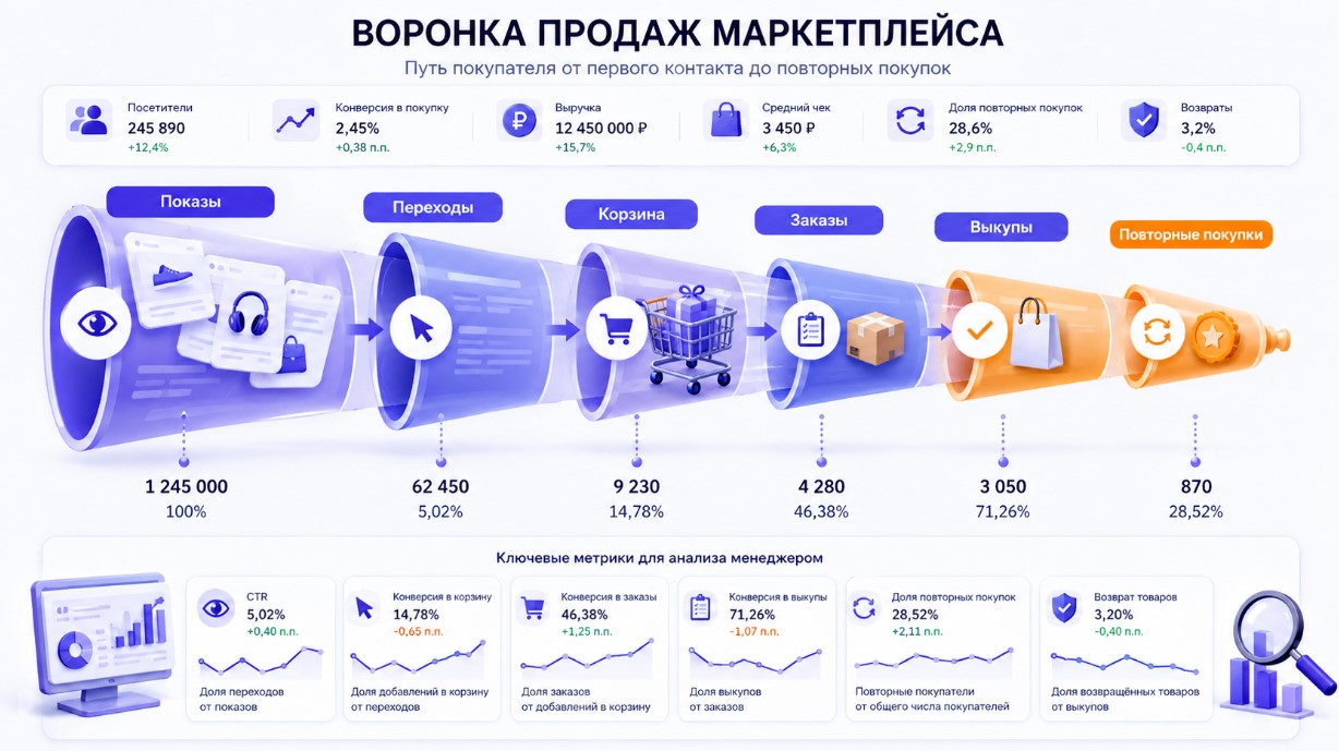 Воронка продаж на маркетплейсе